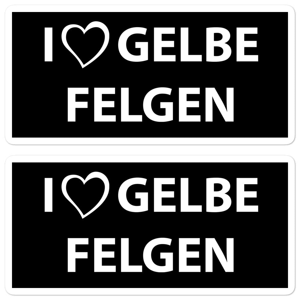 AGRARNILS™ Sticker - I Love Gelbe Felgen