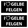 AGRARNILS™ Sticker - I Love Gelbe Felgen