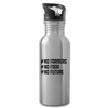 LMJD™ Water Bottle - No Farmers, No Future - silver