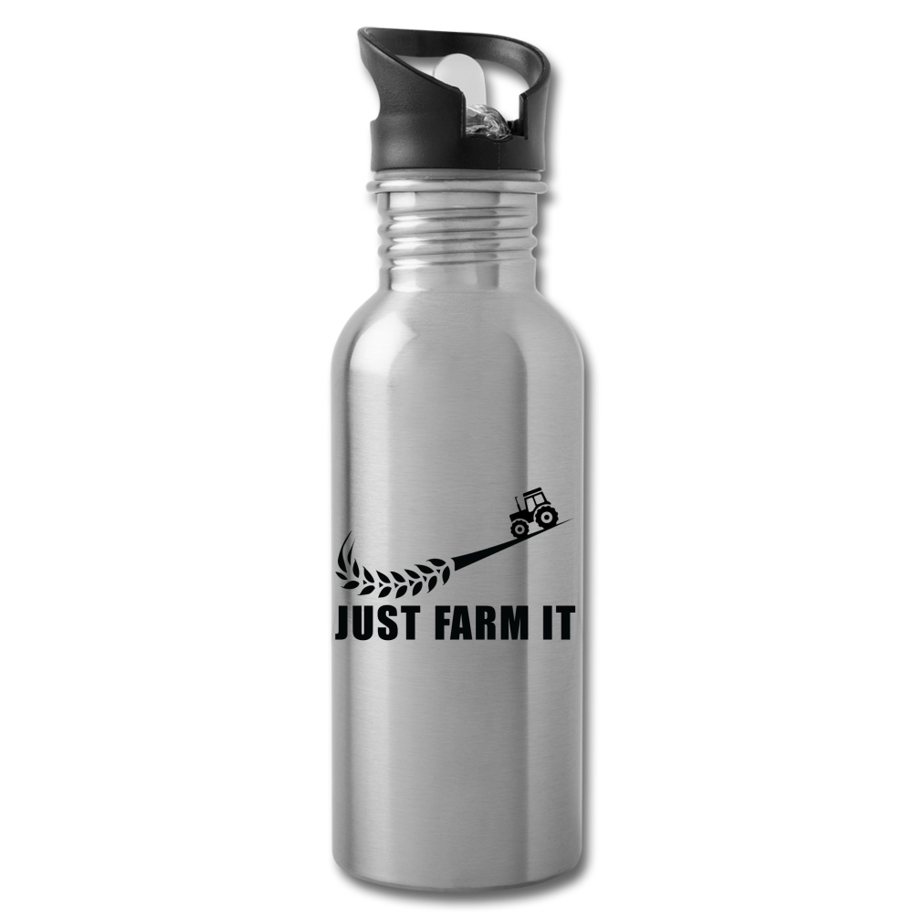 LMJD™ Water Bottle - Just Farm It - silver