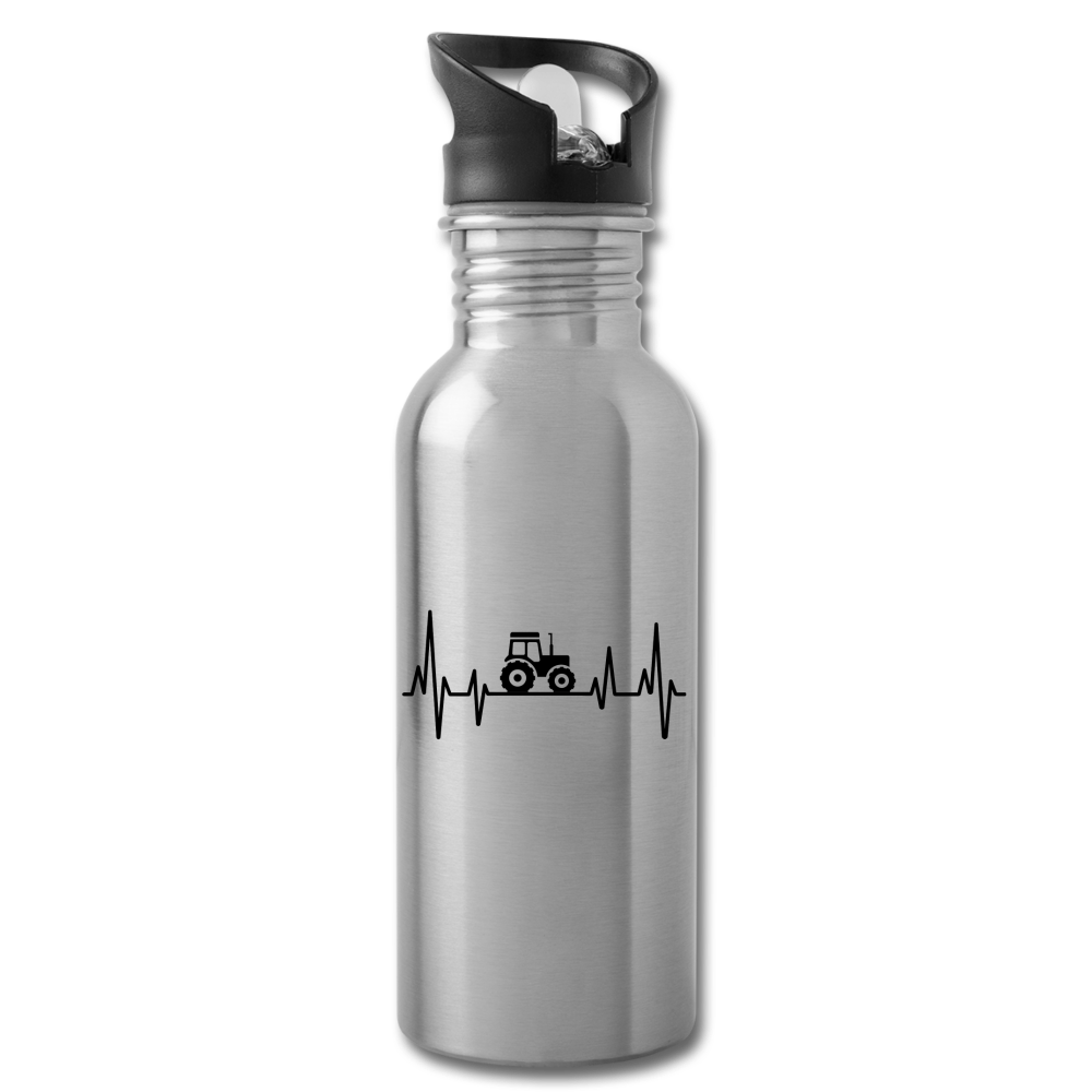 LMJD™ Water Bottle - Heartbeat - silver