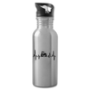 LMJD™ Water Bottle - Heartbeat - silver